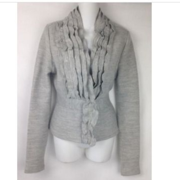 BCBGMaxAzria Jackets & Blazers - BCBGMaxAzria Small Gray Wool Knit Jacket
